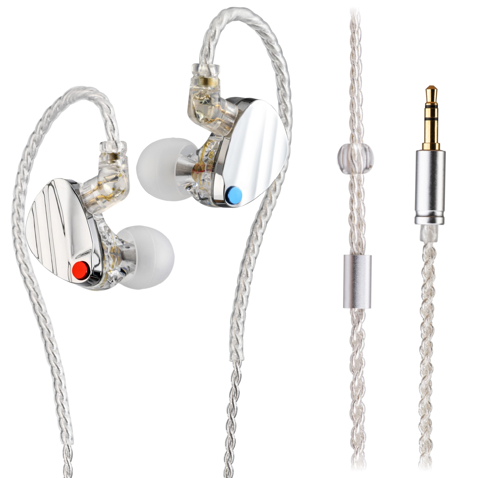 TinHiFi HUO earphones with detachable silver cable